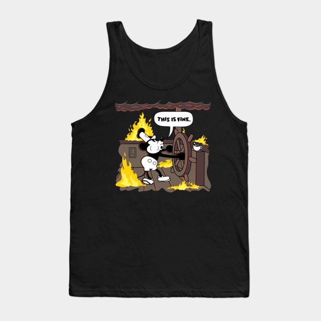 Everything is fine aboard the steamboat Tank Top by rmtees